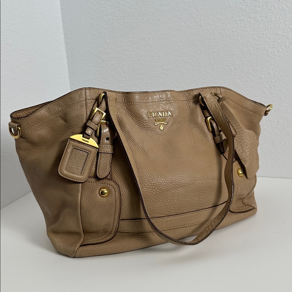 Prada Leather Tote with Gold Hardware - Picture 14 of 14